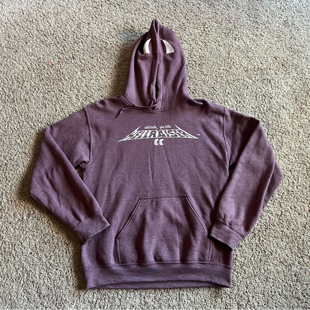 Men’s Gildan Hellraiser Burgundy Pullover Hoodie size Small